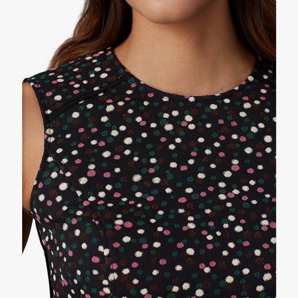 Diane Von Furstenberg Dress Pace Polka Dot Jacquard Sheath Pencil Skirt Dress - Picture 5 of 15